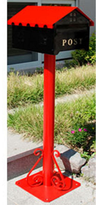 우편함 전원주택우편함 전원주택우체통 기둥우편함1, RED