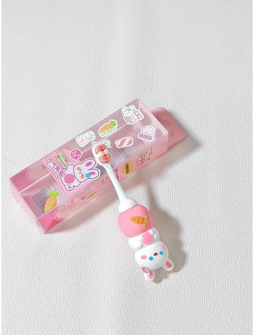 CKT 兒童軟毛牙刷 3歲-9歲幼兒適用, 1個, 兔子(1入開窗盒裝)