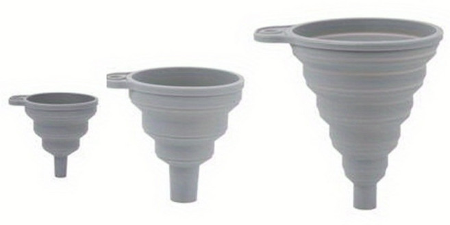 셀고 접이식 다용도 실리콘 깔때기 3pcs, 1세트, 그레이