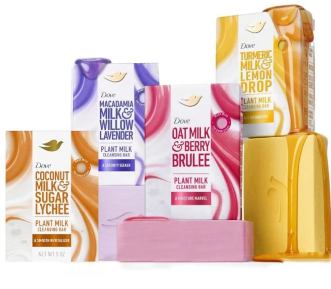 Dove 도브 플랜트 밀크 클렌징 비누 4종, Bar Soap, 1개 - 쿠팡