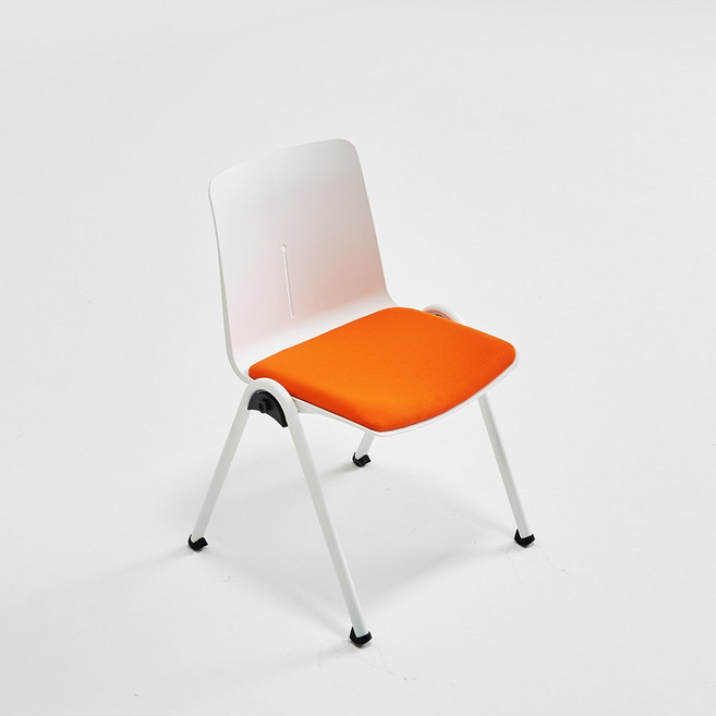 뷰트 회의용의자 팔걸이무 회의실의자 수강용의자 회의의자, 1개, 오렌지