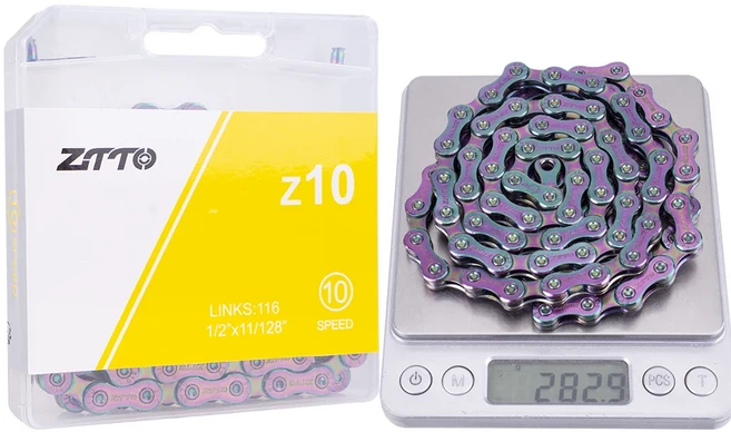 ZTTO 자전거 체인 116 링크 MTB 도로 전원 잠금 8S 9V 사이클링 액세서리 스피드, 18 10S Rainbow