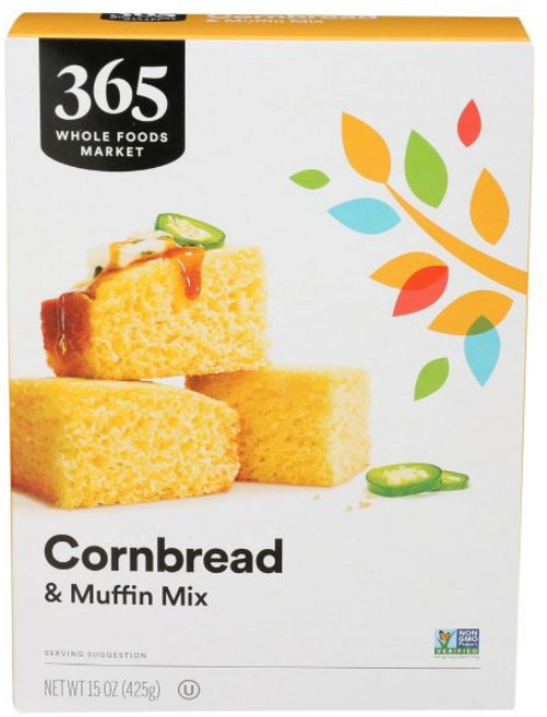 365 by Whole Foods Market 콘브레드 & 머핀 믹스 15온스, 1개, 425g