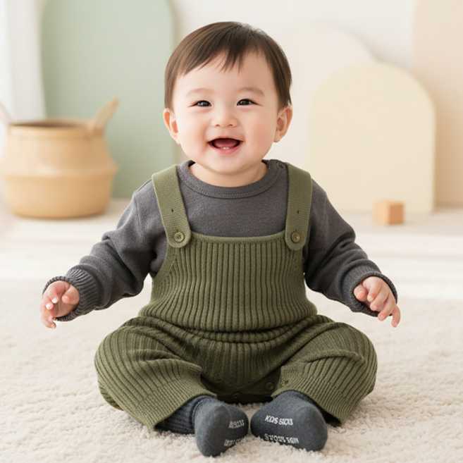 몽실이 데일리 니트 멜빵 우주복 봄 외출복 유아동 실내복