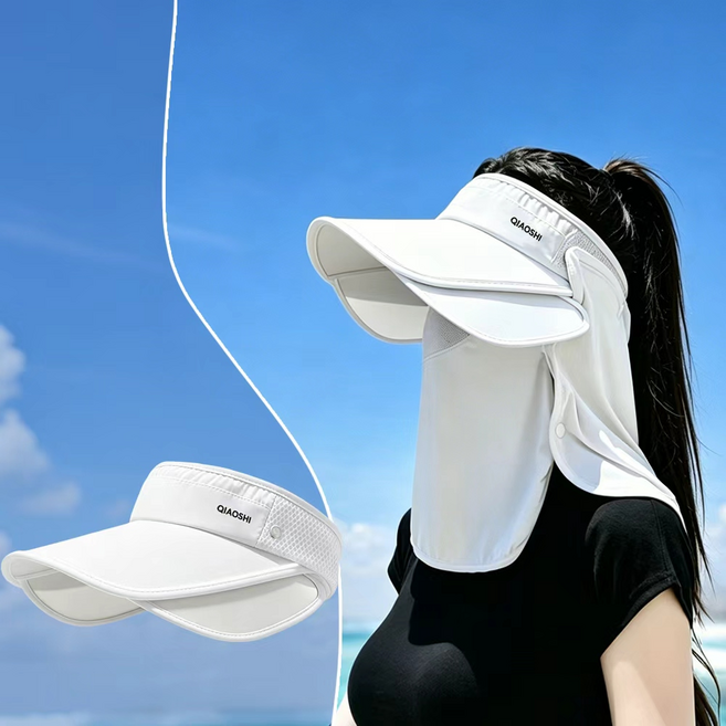 코미라 UV 자외선차단 썬캡 모자 쿨마스크 탈부착형
