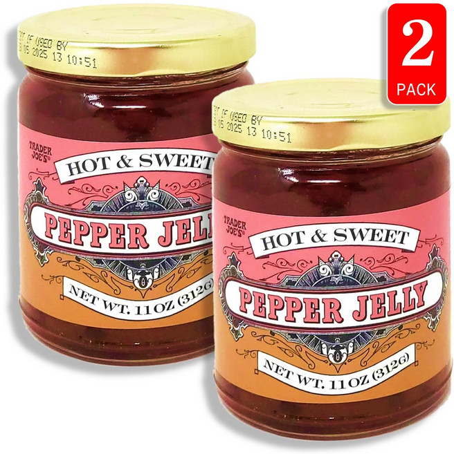 트레이더 조스 시즈닝 향신료 핫 & 스위트 페퍼 젤리 TJ Hot & Sweet Pepper Jelly, 2개, 312g