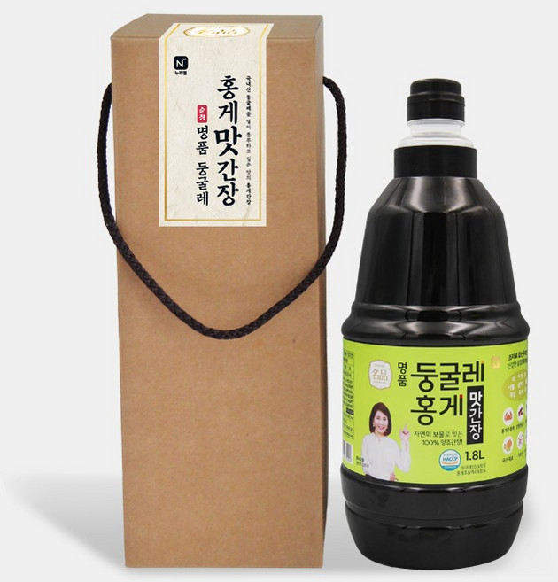 [간장포함/뉴디자인] 명품둥굴레 홍게맛간장 1.8L 싱글 선물 세트, 1개