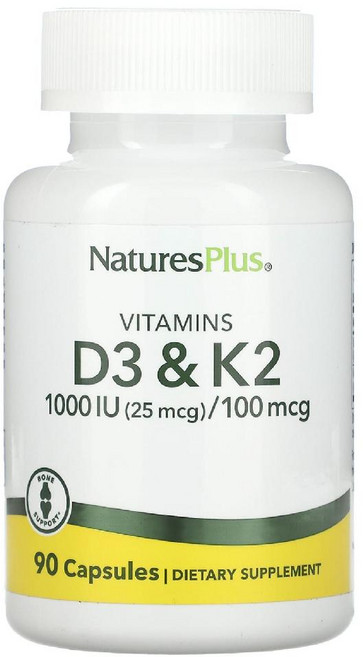 네이처스플러스 비타민D3 비타민K2 VitaminD3 VitaminK2 캡슐 90정, 1개