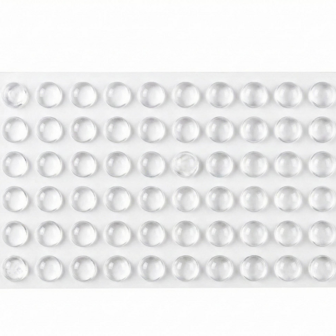 마루오피스 PVC 돌기 도트 미끄럼방지 충격 소음흡수 긁힘 방지 패드, 단일색상+지름6mm, 1세트