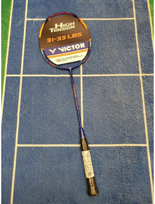 勝利VICTOR 突擊重錘TK-HMR 碳纖維羽球拍 (31-33 LBS), 1個, 普魯士藍（F）