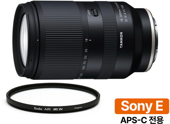 [지금사면 무상보증 3년] 탐론 18-300mm F/3.5-6.3 Di III-A VC VXD B061 소니 E렌즈 + 겐코 AIR MCUV 67mm 필터
