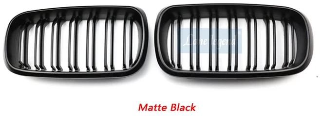 BMW X5 F15 X6 F16 2015-2019 그릴 자동차 액세서리 용 수정 된 자동 그릴 자동차 앞 범퍼 그릴 더블 라인, 03 Matte Black