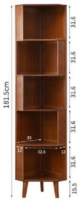 모서리 코너 수납장 틈새 거실 벽 정리함 인테리어 폭좁은 장식장 원목 선반 가구, 5단 코너 선반