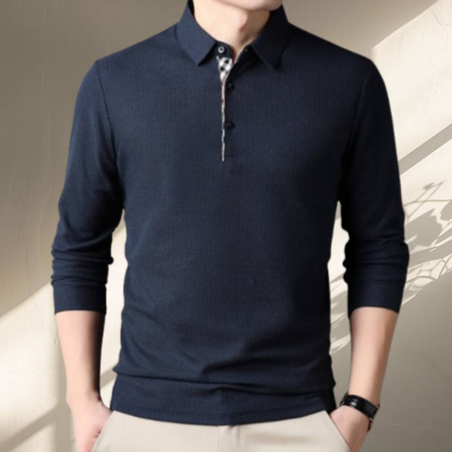 코엑티 남성 봄 가을 단추 카라 골프 긴팔티