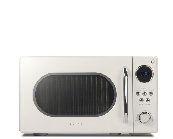 쿠잉전자 레트로 전자레인지 버튼 다이얼식 20L, MM-R20ECR