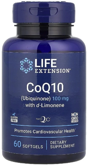 Life Extension Super-Absorbable CoQ10(유비퀴논) d-리모넨 함유 100mg 소프트젤 60정 Extension (라이프 익스텐션), 1개 - 쿠팡