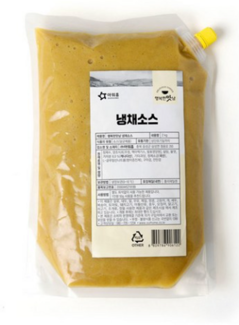 아워홈 행복한맛남 냉채소스 겨자소스 해파리냉채, 2kg, 6개