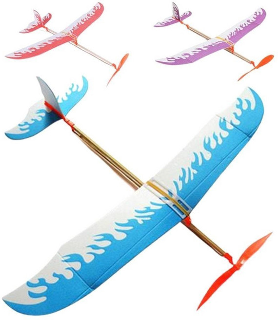 고무동력 우드락비행기 프로펠러 글라이더 만들기놀이 과학캠프 신기한과학, 2개