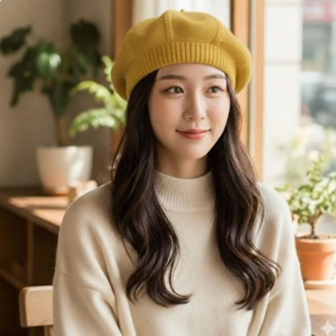 더토토리 C25 포근한 니트 베레모 가을겨울