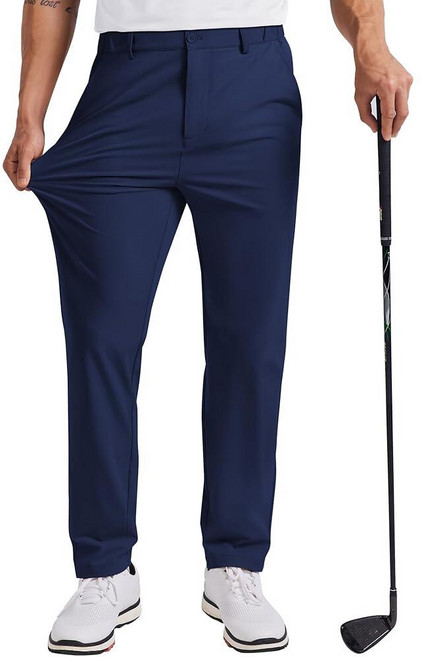 COOFANDY 남성용 골프 바지 76.2cm/81.3cm/86.4cm(30인치)/81.3cm(34인치) 스트레치 작업 드레스 팬츠 가볍고 빠른 건조 편안한 포켓 4개 포함
