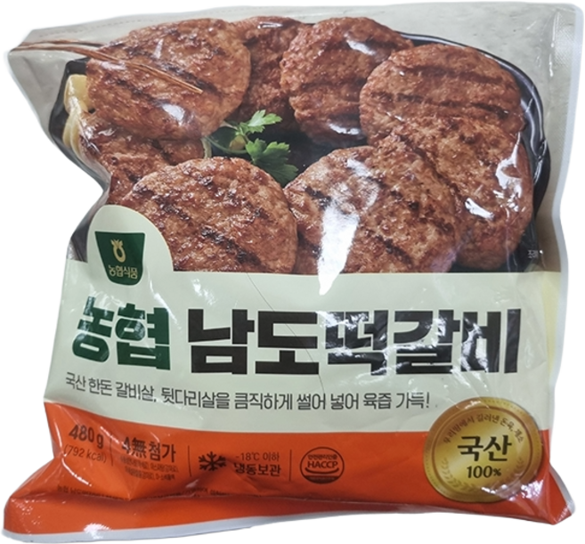 농협 한끼정성 남도떡갈비, 480g, 1개
