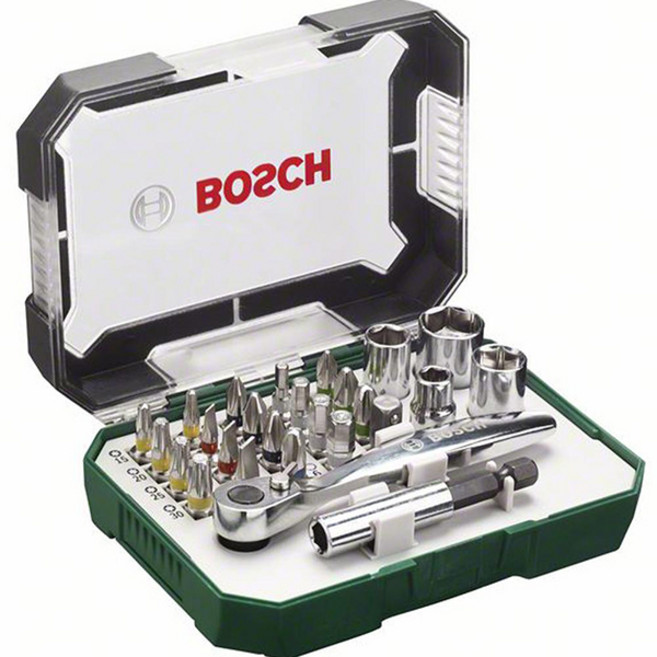 보쉬 라쳇 세트 26pcs 십자 일자 육각 별비트 소켓, 1세트
