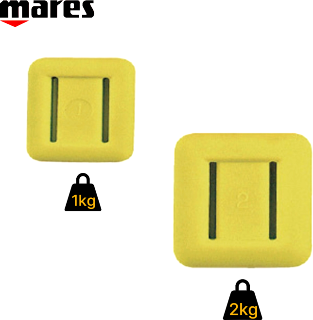마레스 스킨스쿠버 프리다이빙 웨이트 1kg 2kg 국산 코팅납