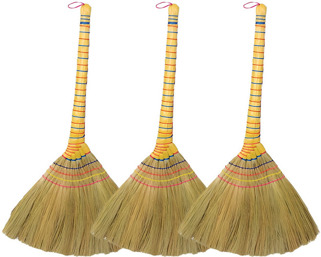 삼정크린마스터 고급 갈대비 빗자루, 3개