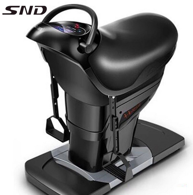 전동 승마 기계 운동 기구 홈트 피트니스 헬스장 전신 실내 터치 디스플레이, 블랙  120KG 내하중