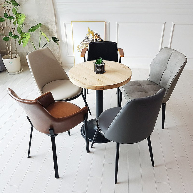 체어아울렛 카페 인테리어 철제 디자인 커피숍 업소용 의자, 05.레이디수인(원색프레임)-블랙, 1개