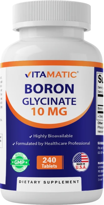 비타매틱 킬레이트 보론(글리시네이트 형태) 10mg 240정, 1개, 240회분 - 쿠팡
