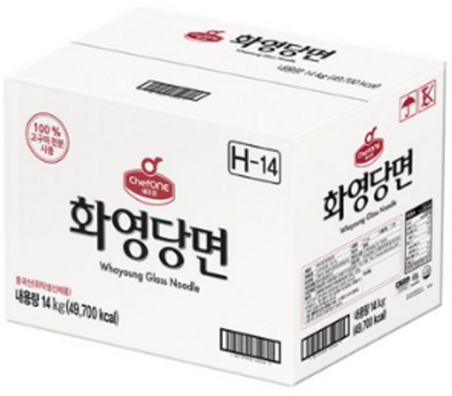 청정원 쉐프원 화영당면, 4개, 14kg