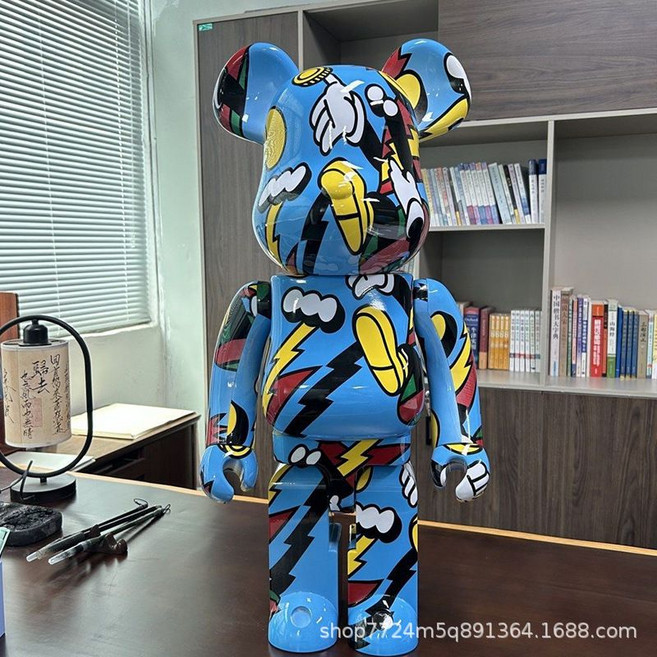 베어브릭 1000퍼센트 그라플렉스 대형 피규어 70cm, 블루-70 cm