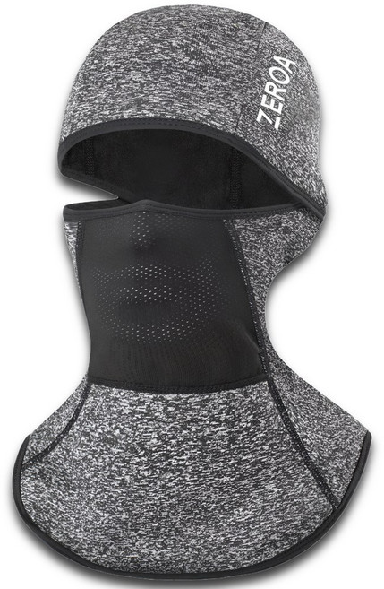 제로아 방한 방풍 겨울 기모 바라클라바, 그레이+그레이, 1세트