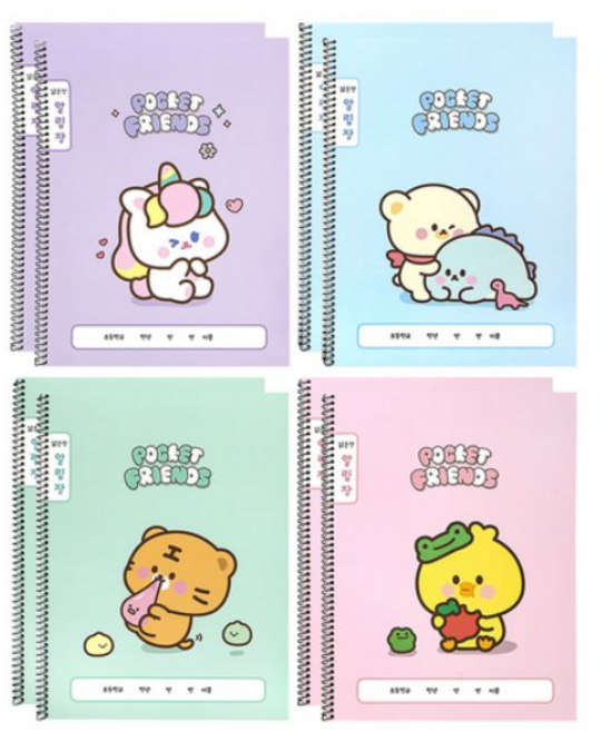 핑크풋 1500 쪼꼬미 친구들 알림장 4종 x 2p 세트, 01 4색, 1세트