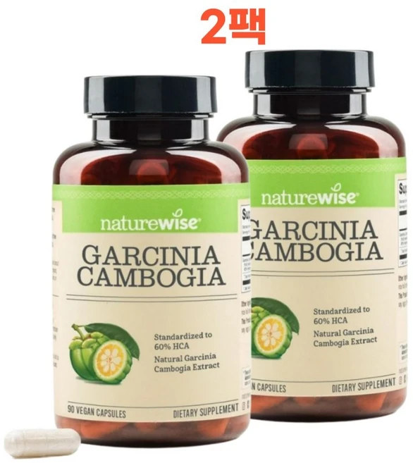 네이처와이즈 슬림 보조제 칼로리관리 가르시니아 180캡슐 2팩 - 쿠팡