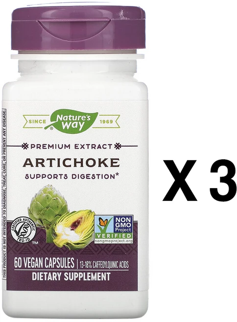 네이쳐스웨이 아티초크 캡슐 60정 네이쳐스땡땡 고약사 약들약 X3, 3개 - 쿠팡