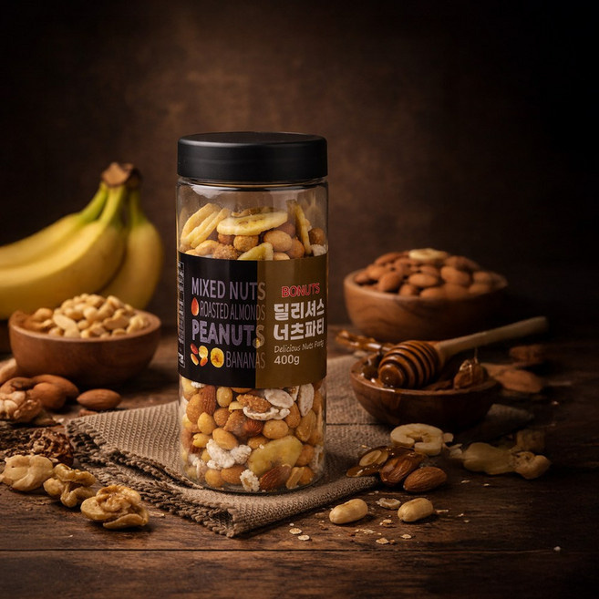 고소한 견과믹스넛 보너츠 딜리셔스 너츠파티, 1개, 400g