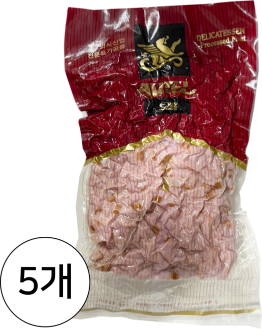 오뗄 스모크햄 다이스 8mm 냉장, 5개, 1kg