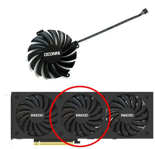 Inno3D RTX 3080 3070 Ti X3 OC 그래픽 카드 팬용 새 85MM 4PIN CF-12910S DC 12V 0.35A RTX3080 3070TI GP, 01 1 FAN