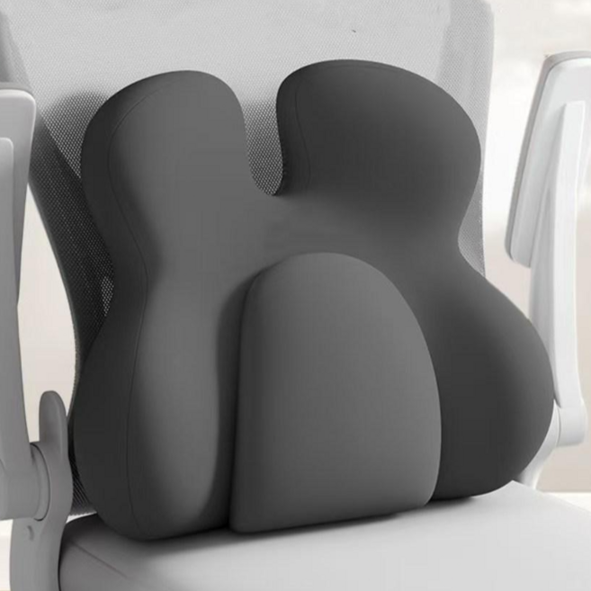 Damon 人體工學腰靠墊 辦公室久坐支撐, 灰色