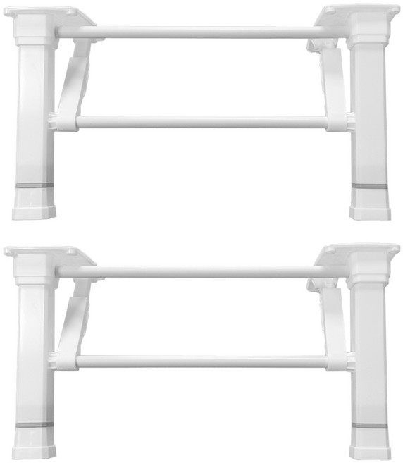 H형 접이식 높이조절 상다리 밥상 테이블다리, 화이트, 2개