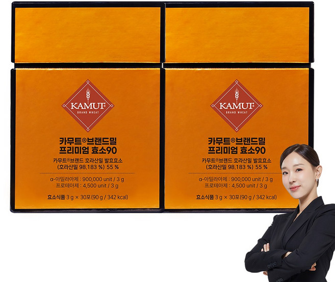 그레인온 카무트 브랜드밀 프리미엄 효소 90, 30회분, 2박스