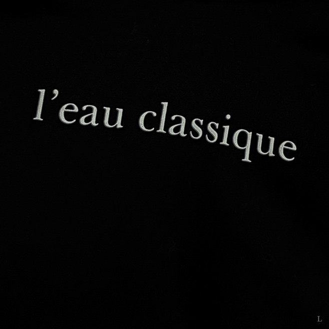 l'eau classique 寬鬆英文字母抽繩連帽衛衣 舒適長袖帽T