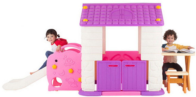 의자세트 에듀플레이하우스4 미끄럼틀 놀이집 (바이올렛) 테이블과 행복하게 사는거야, 상세페이지 참조, 1개