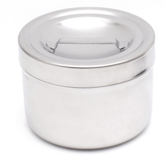 네일스토어 스텐 솜통 다용도 위생저 보관용기 국가고시 시험재료, 1개, 7.8 x 5.5cm