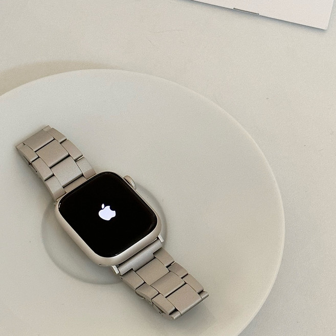 애플워치 메탈 스트랩 44g 밴드 슬림, 스타라이트