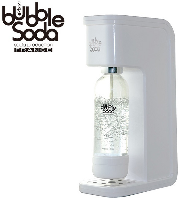 BubbleSoda 氣泡水機 免插電設計自製氣泡飲, 經典白, BS-909