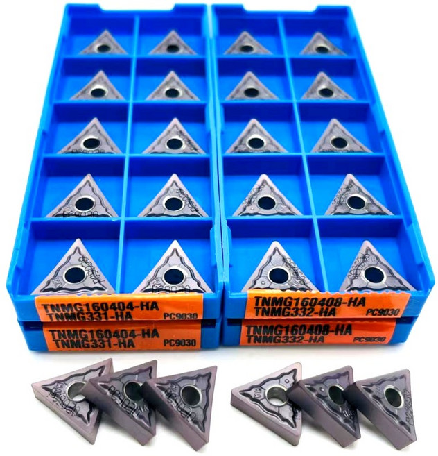 TNMG160408 TNMG160404 HA PC9030 삼각형 인덱서블 카바이드 인서트 금속 터닝 공구 선반 툴, [01] TNMG160404-HA PC9030, 1개