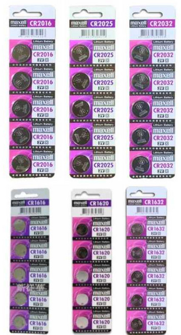 MAXELL 鈕扣電池 CR2032 CR2025 CR2016 CR1632 CR1620 CR1616 日本製 3V, 1個, 5個裝